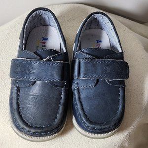 Ahannie - Boys Hook & Loop Leather Loafer Shoes Toddler 8.5